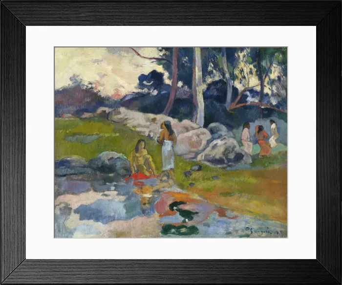 Framed Print : Women at the Banks of River, ca 1892 Framed Print : Women at the Banks of River, ca 1892