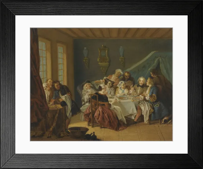 Framed Print : An Interior With Elegant Figures Dining Framed Print : An Interior With Elegant Figures Dining