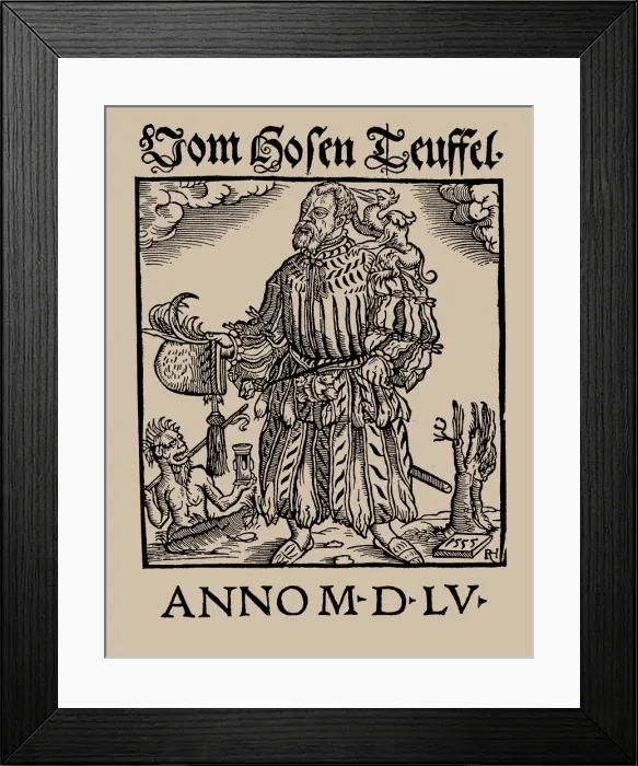 Framed Print : Andreas Musculus: The Trouser Devil (Vom Hosenteufel), 1555