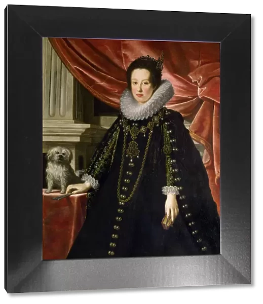 Anna de Medici (1616-1676), Archduchess of Austria, with a Lap Dog, c. 1630