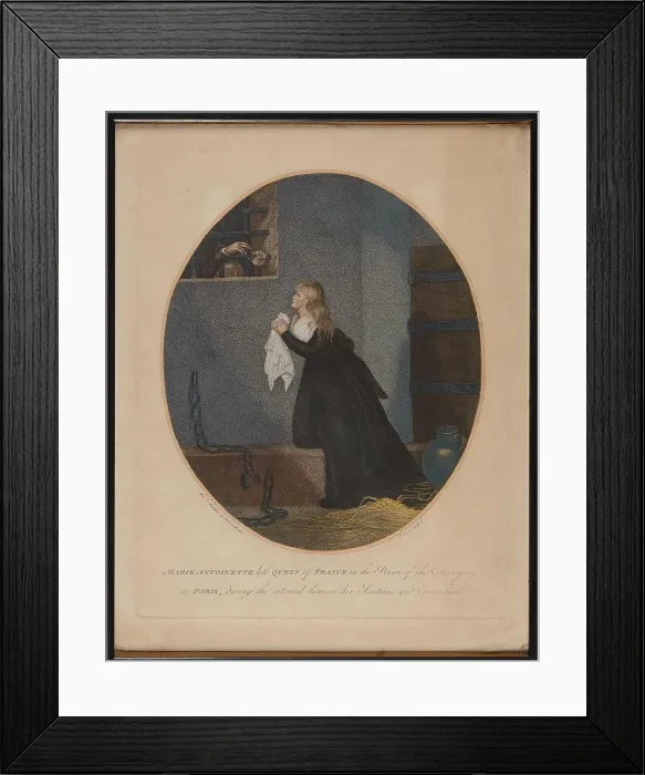 Framed Print : Marie Antoinette at the Conciergerie, ca 1797 Framed Print : Marie Antoinette at the Conciergerie, ca 1797