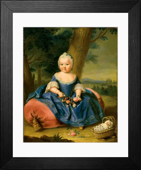 Framed Print : Maria Theresa as a three-year-old girl, ca 1720 Framed Print : Maria Theresa as a three-year-old girl, ca 1720