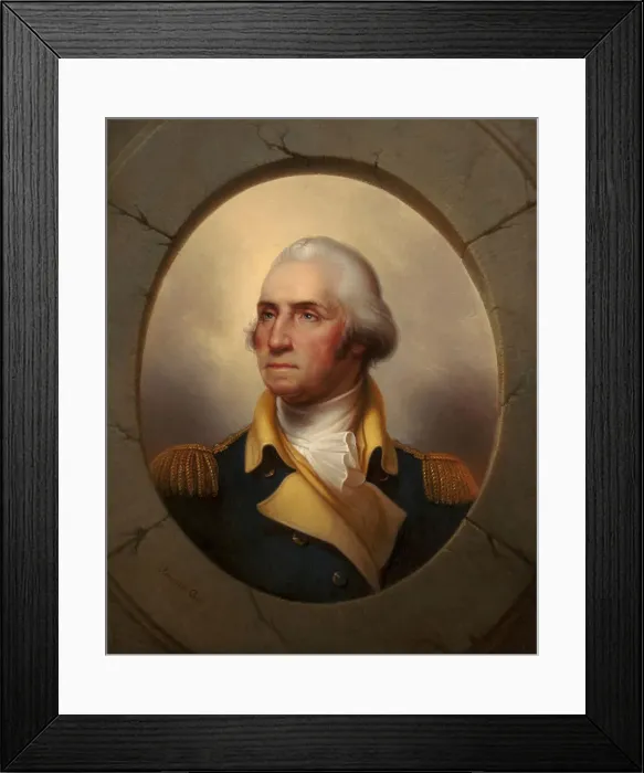 Framed Print : Portrait of George Washington (1732-1799), ca 1856 Framed Print : Portrait of George Washington (1732-1799), ca 1856