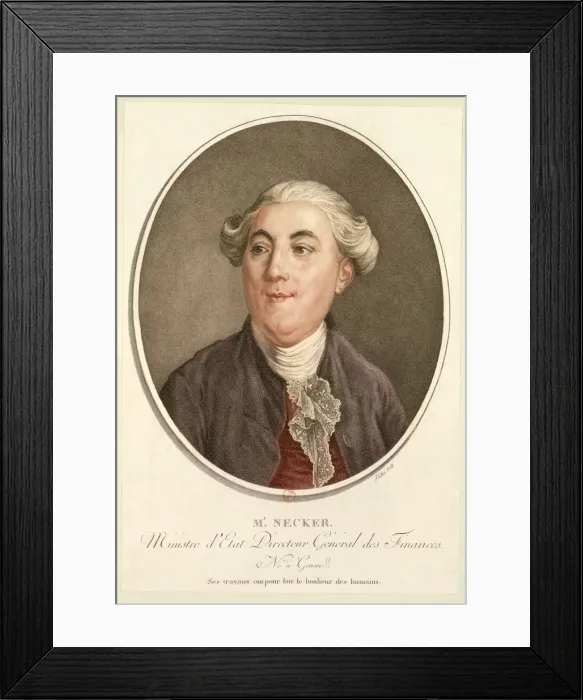 Framed Print : Portrait of Jacques Necker (1732-1804), 1789 Framed Print : Portrait of Jacques Necker (1732-1804), 1789