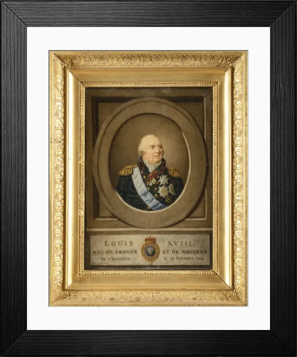 Framed Print : Portrait of Louis XVIII (1755-1824), 1815 Framed Print : Portrait of Louis XVIII (1755-1824), 1815