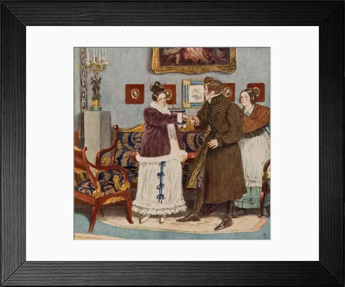 Framed Print : Illustration to the comedy Woe from Wit by Alexander Griboyedov, 1913 Framed Print : Illustration to the comedy Woe from Wit by Alexander Griboyedov, 1913