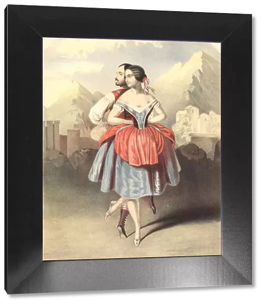 Fanny Cerrito (1817-1909) and Arthur Saint-Leon (1821-1870) in La Polka by Cesare Pugni, c. 1843