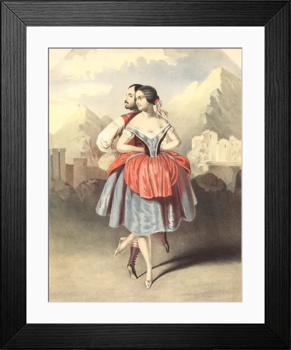 Framed Print : Fanny Cerrito (1817-1909) and Arthur Saint-Leon (1821-1870) in La Polka by Cesare Pugni, c. 1843 Framed Print : Fanny Cerrito (1817-1909) and Arthur Saint-Leon (1821-1870) in La Polka by Cesare Pugni, c. 1843