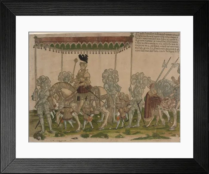 Framed Print : Ceremonial Procession in Bologna on 5 November 1529, on the Occasion of Charles Vs Coronation by Po Framed Print : Ceremonial Procession in Bologna on 5 November 1529, on the Occasion of Charles Vs Coronation by Po