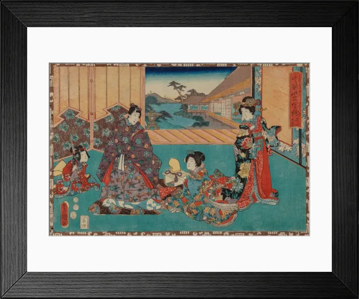 Framed Print : From the series Sono sugata yukari no utsushi-e (Magic Lantern Slides of That Romantic Purple Figure Framed Print : From the series Sono sugata yukari no utsushi-e (Magic Lantern Slides of That Romantic Purple Figure
