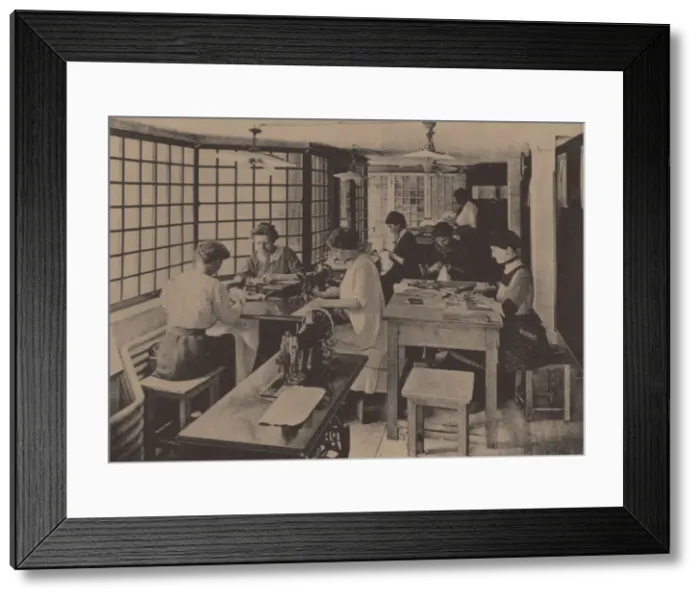 Framed Print : Atelier of the Goldman & Salatsch House Store in Vienna, c. 1910 Framed Print : Atelier of the Goldman & Salatsch House Store in Vienna, c. 1910