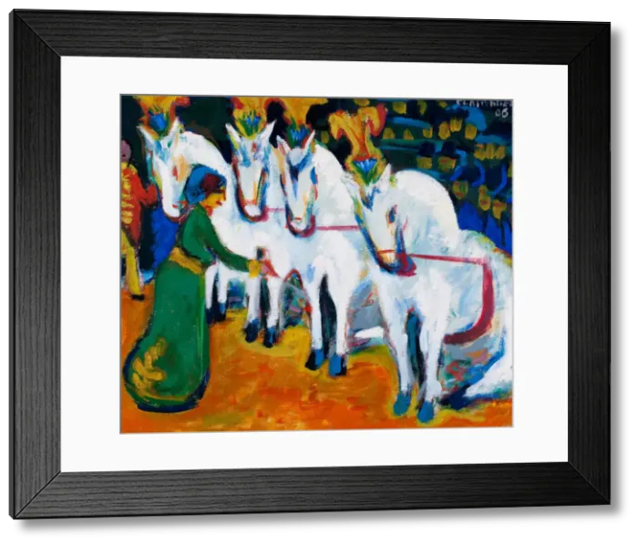 Framed Print : Circus horses dressage, 1908-1909 Framed Print : Circus horses dressage, 1908-1909