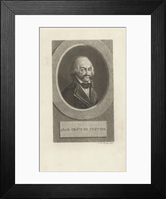 Framed Print : Comte Adam Philippe de Custine (1740-1793), 1790s Framed Print : Comte Adam Philippe de Custine (1740-1793), 1790s