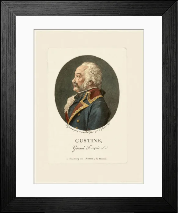 Framed Print : Comte Adam Philippe de Custine (1740-1793), 1793 Framed Print : Comte Adam Philippe de Custine (1740-1793), 1793
