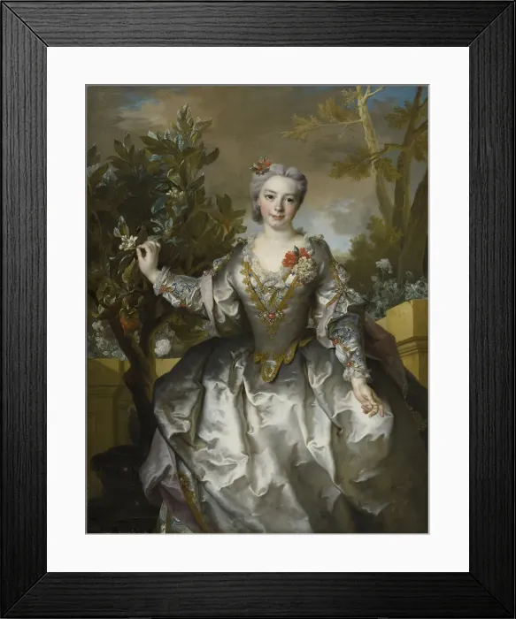 Framed Print : Louise Madeleine Bertin de Vaugien, comtesse de Montchal (1715-1793), 1735 Framed Print : Louise Madeleine Bertin de Vaugien, comtesse de Montchal (1715-1793), 1735
