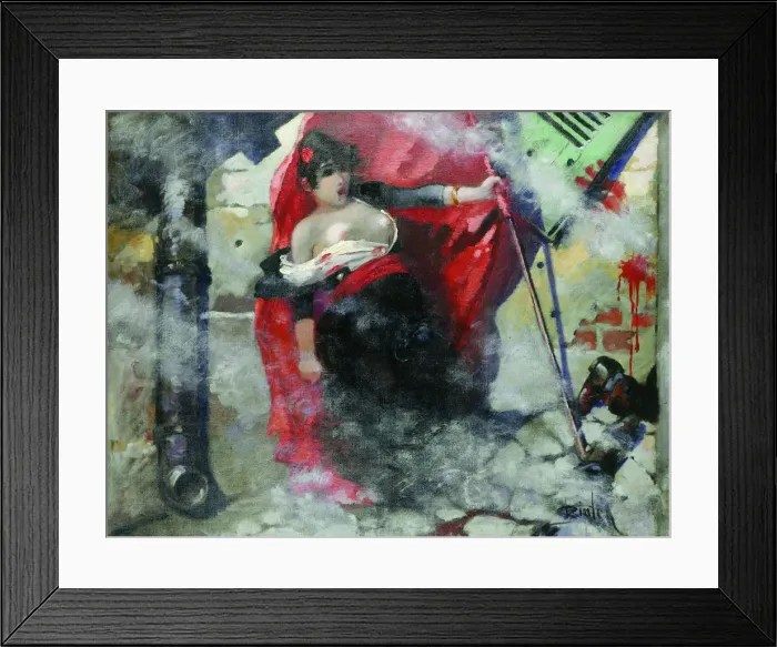 Framed Print : Louise Michel on the barricades, 1885 Framed Print : Louise Michel on the barricades, 1885