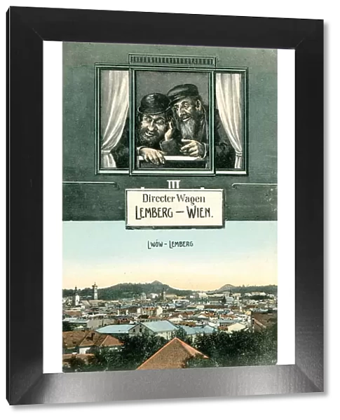 Lviv - Vienna. Anti-Semitic postcard, 1905