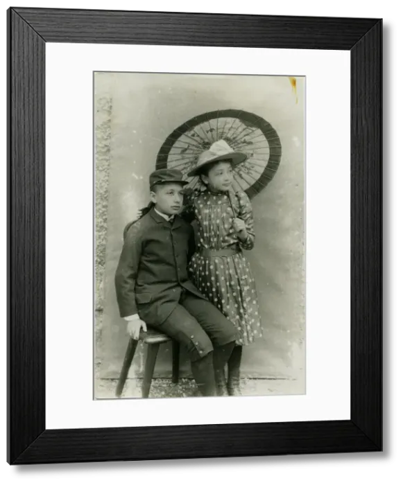Framed Print : Maja and Albert Einstein, ca 1893 Framed Print : Maja and Albert Einstein, ca 1893