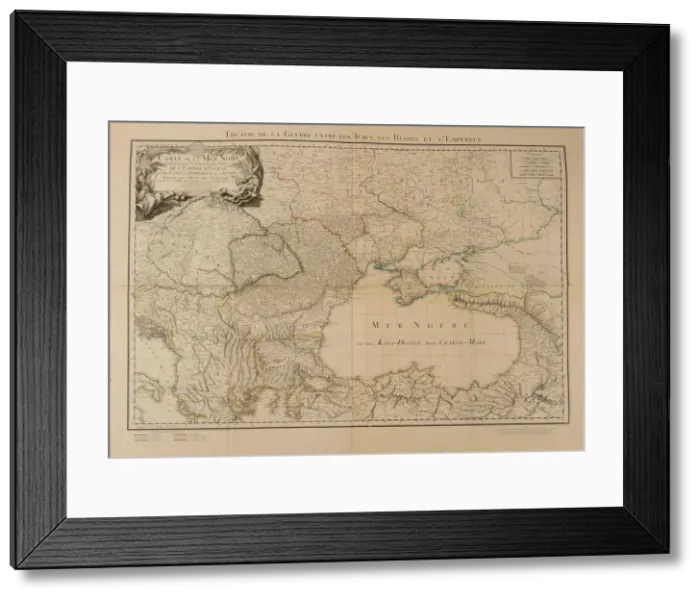 Framed Print : Map of the Black Sea, depicting the theater of the Russo-Turkish War, begun in 1787, 1788 Framed Print : Map of the Black Sea, depicting the theater of the Russo-Turkish War, begun in 1787, 1788