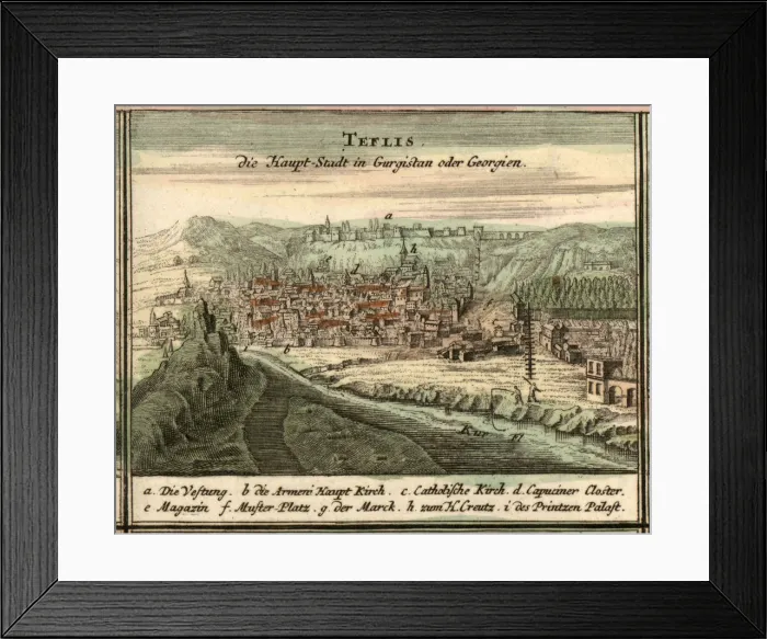 Framed Print : Map of Tiflis, 1762 Framed Print : Map of Tiflis, 1762