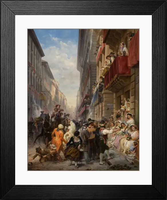 Framed Print : Carnival in Rome, 1858 Framed Print : Carnival in Rome, 1858