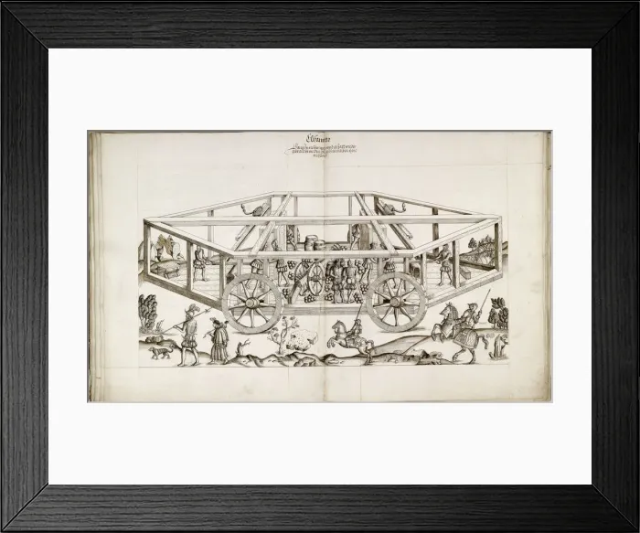 Framed Print : Chariot. From Genetto by Berthold Holzschuher, 1558 Framed Print : Chariot. From Genetto by Berthold Holzschuher, 1558