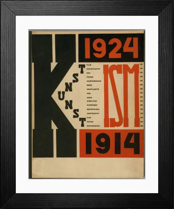 Framed Print : Die Kunstismen. (The Isms of Art) by El Lissitzky und Hans Arp, 1925 Framed Print : Die Kunstismen. (The Isms of Art) by El Lissitzky und Hans Arp, 1925