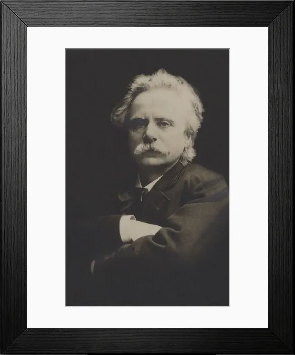 Framed Print : Portrait of the composer Edvard Grieg (1843-1907), 1900