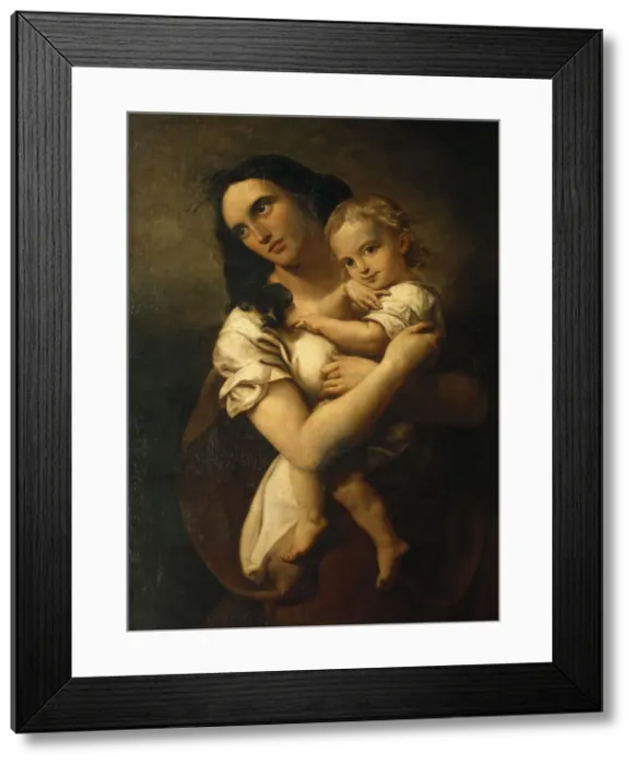 Framed Print : Portrait of the composer Fanny Hensel nee Mendelssohn (1805-1847) with Son Sebastian Framed Print : Portrait of the composer Fanny Hensel nee Mendelssohn (1805-1847) with Son Sebastian
