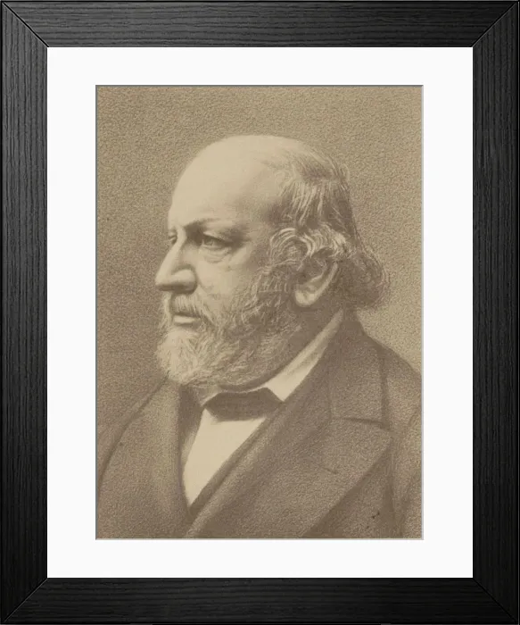 Framed Print : Portrait of the composer Ferdinand von Hiller (1811-1885), 1880 Framed Print : Portrait of the composer Ferdinand von Hiller (1811-1885), 1880