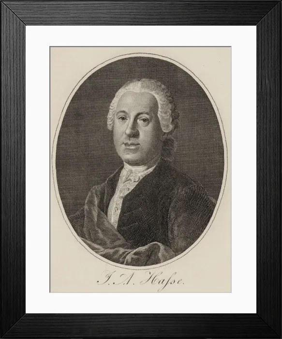Framed Print : Portrait of the composer Johann Adolf Hasse (1699-1783), 1780 Framed Print : Portrait of the composer Johann Adolf Hasse (1699-1783), 1780