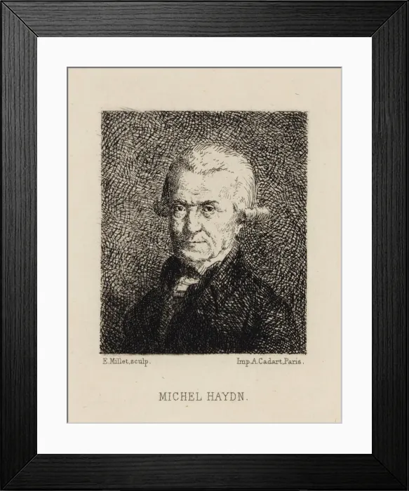 Framed Print : Portrait of the composer Michael Haydn (1737-1806) Framed Print : Portrait of the composer Michael Haydn (1737-1806)