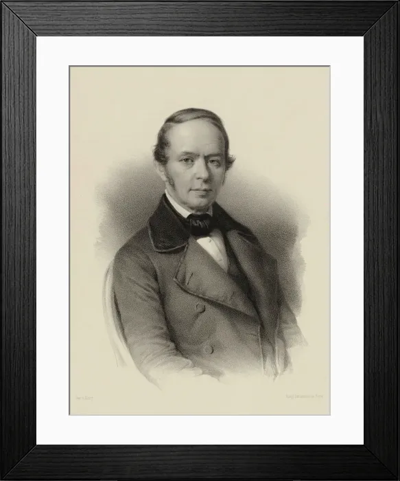 Framed Print : Portrait of the composer Moritz Hauptmann (1792-1868), 1840 Framed Print : Portrait of the composer Moritz Hauptmann (1792-1868), 1840
