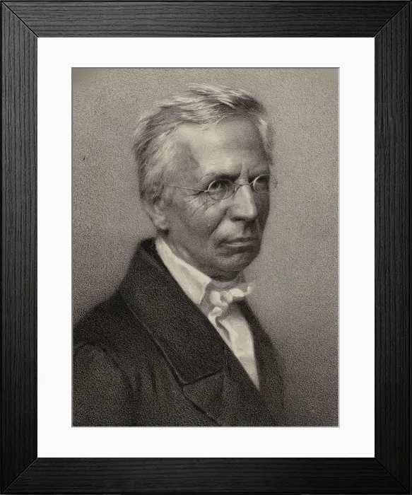 Framed Print : Portrait of the composert and organist Eduard Grell (1800-1886), 1865 Framed Print : Portrait of the composert and organist Eduard Grell (1800-1886), 1865