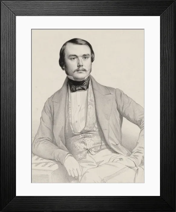 Framed Print : Portrait of the pianist and composer Alexandre Edouard Goria (1823-1860), 1855 Framed Print : Portrait of the pianist and composer Alexandre Edouard Goria (1823-1860), 1855