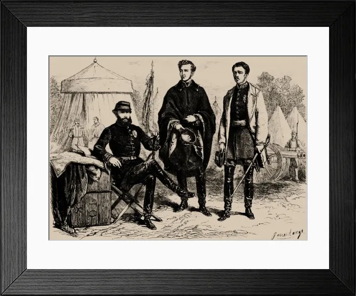 Framed Print : Emperor Pedro II of Brazil with his two sons-in-law, August of Saxe-Coburg and Gotha Framed Print : Emperor Pedro II of Brazil with his two sons-in-law, August of Saxe-Coburg and Gotha
