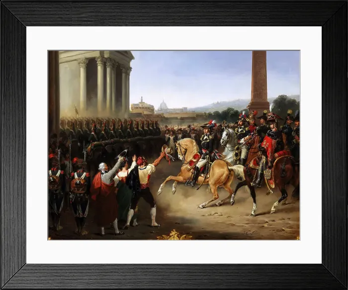 Framed Print : Entry of the French Army in Rome, February 15, 1798, 1834 Framed Print : Entry of the French Army in Rome, February 15, 1798, 1834