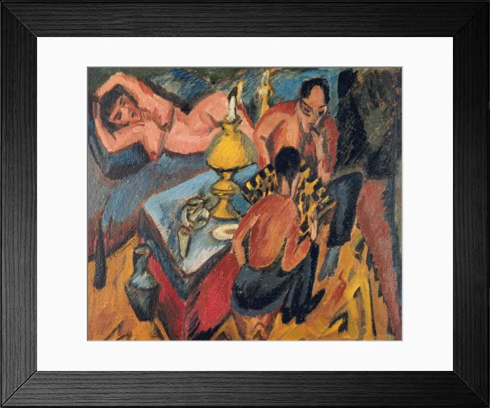 Framed Print : Erich Heckel and Otto Mueller playing Chess, 1913 Framed Print : Erich Heckel and Otto Mueller playing Chess, 1913