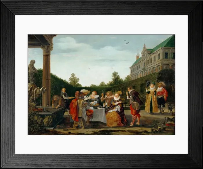 Framed Print : Feast in the castle park, 1624 Framed Print : Feast in the castle park, 1624