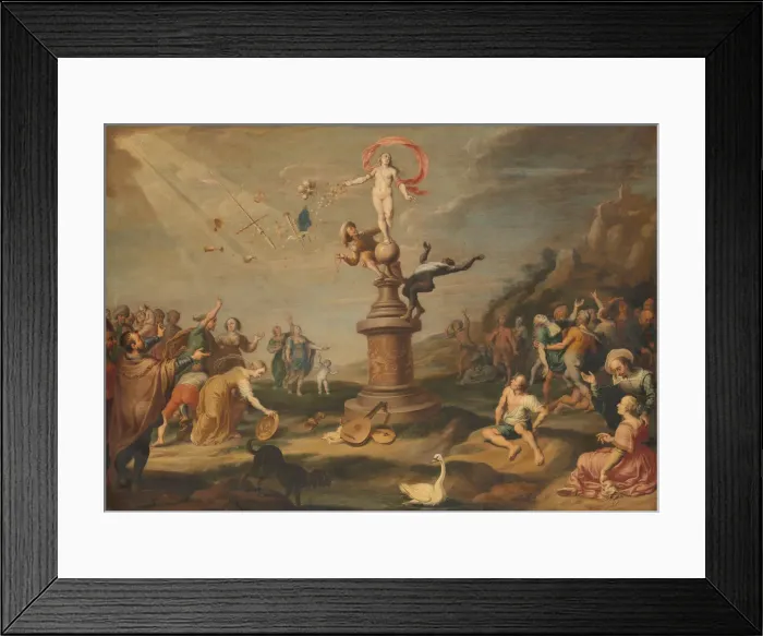 Framed Print : Fortuna shares her gifts, Mid of 17th cen
