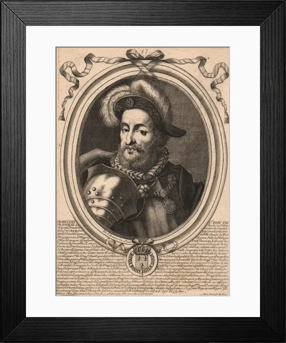 Framed Print : Francis I (1494-1547), King of France, 1690 Framed Print : Francis I (1494-1547), King of France, 1690