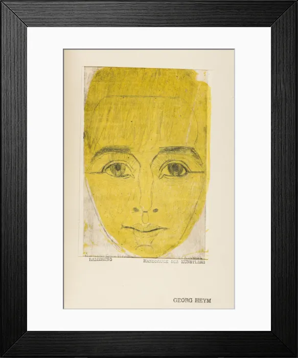 Framed Print : Umbra Vitae (Portrait of Georg Heym), c. 1920 Framed Print : Umbra Vitae (Portrait of Georg Heym), c. 1920