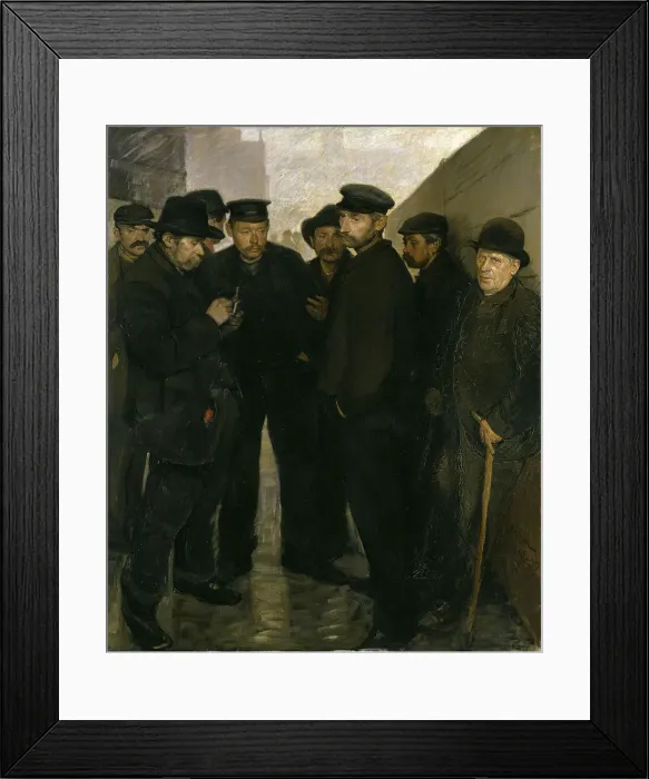 Framed Print : Unemployed (Day Laborers at the Port of Hamburg), 1908-1909 Framed Print : Unemployed (Day Laborers at the Port of Hamburg), 1908-1909