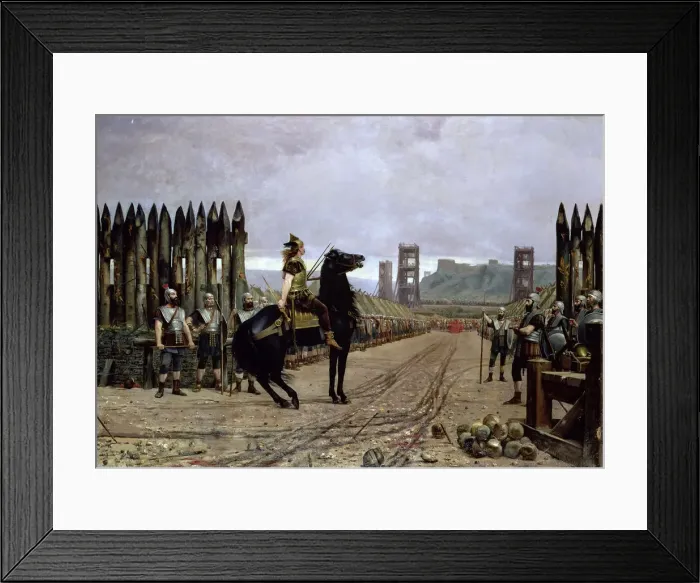 Framed Print : Vercingetorix before Caesar, 1886 Framed Print : Vercingetorix before Caesar, 1886
