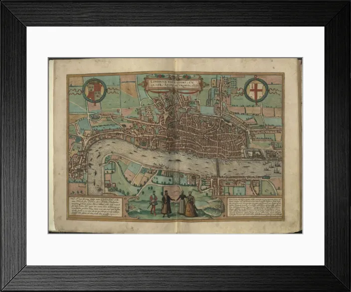 Framed Print : View of London, 1572 Framed Print : View of London, 1572