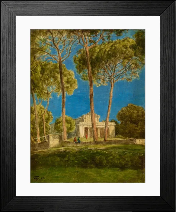 Framed Print : Villa Borghese, 1880 Framed Print : Villa Borghese, 1880