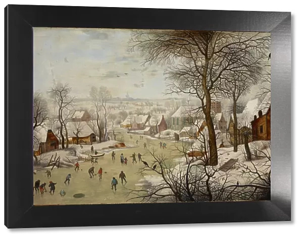 Winter landscape with a Bird Trap, 1631