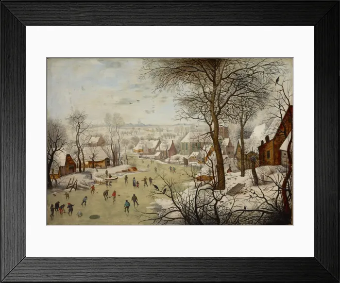 Framed Print : Winter landscape with a Bird Trap, 1631 Framed Print : Winter landscape with a Bird Trap, 1631