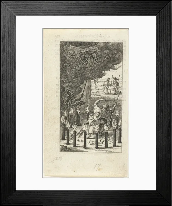Framed Print : Witch and demons, 1638 Framed Print : Witch and demons, 1638