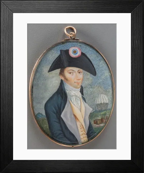 Framed Print : Portrait of Andre-Jacques Garnerin (1769-1823), Late 18th cent Framed Print : Portrait of Andre-Jacques Garnerin (1769-1823), Late 18th cent